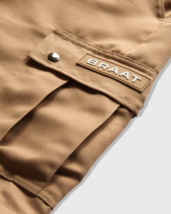 BRAAT Cargo Shorts Sand Detail